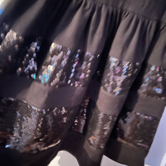 Bar III sleveless sequin flared dress L - Picture 6 of 8